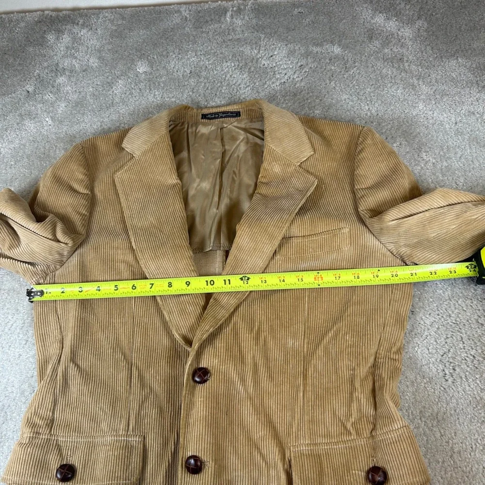 Vintage 70s Christian Dior Monsieur Sport Blazer Mens 44 Tan Corduroy Yugoslavia
